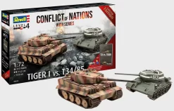 Revell 05655 - Geschenkset Conflict Of Nations WWII Series -Revell Revell 05655 Geschenkset Tiger 1 T 34