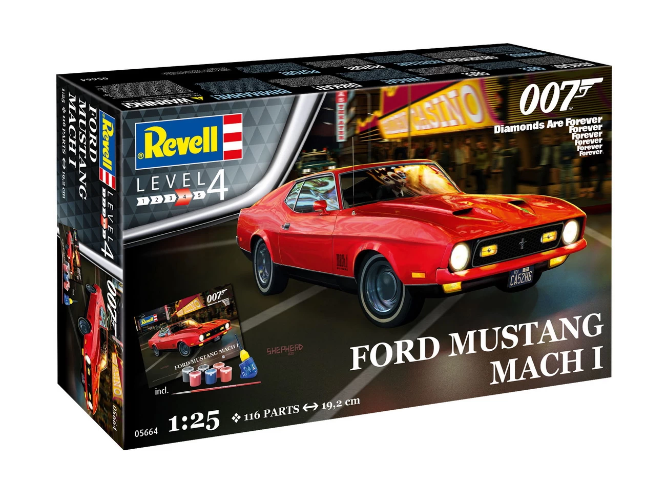 Revell 05664 - Geschenkset James Bond Ford Mustang Mach I 3 Revell 05664 - Geschenkset James Bond Ford Mustang Mach I