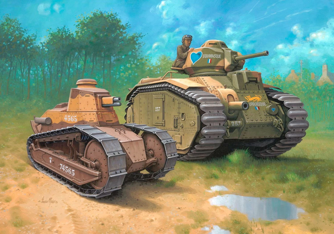 Revell 03278 - Char B.1 Bis & Renault FT.17 5 Revell 03278 - Char B.1 Bis & Renault FT.17 – Bild 3