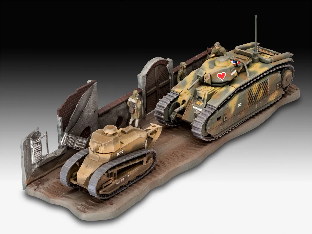 Revell 03278 - Char B.1 Bis & Renault FT.17 6 Revell 03278 - Char B.1 Bis & Renault FT.17 – Bild 4