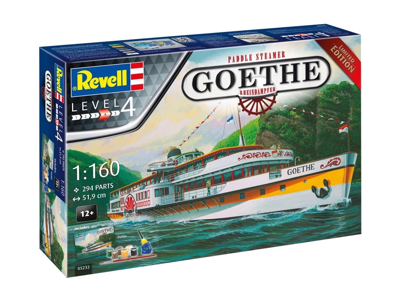 REVELL 05232 1:160 Rheindampfer GOETHE 3 REVELL 05232 1:160 Rheindampfer GOETHE