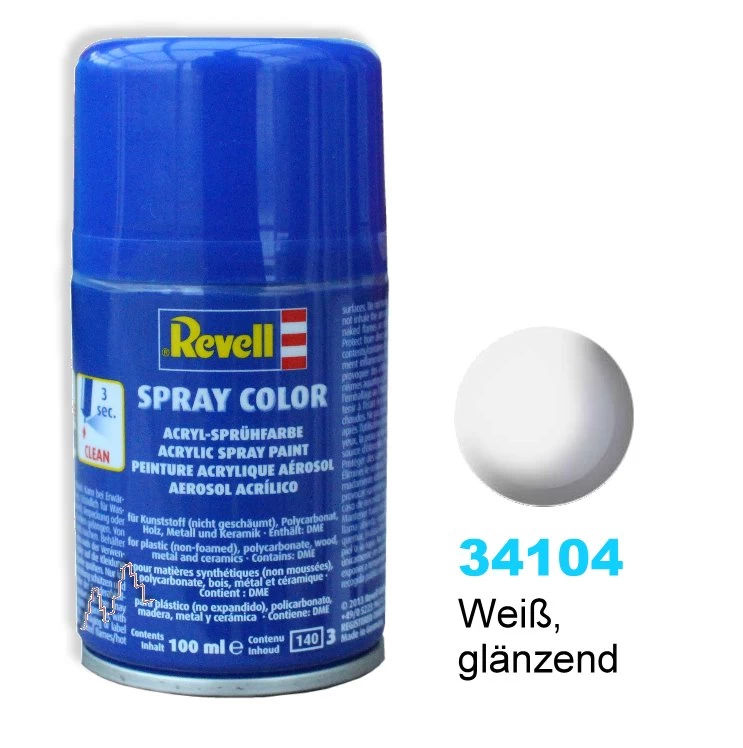 Revell Spray Farbe 34104 - Weiß Glänzend 3 Revell Spray Farbe 34104 - Weiß Glänzend